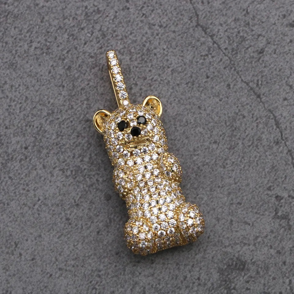 Gold Filled Mama Teddy Gummy Bear Pendant