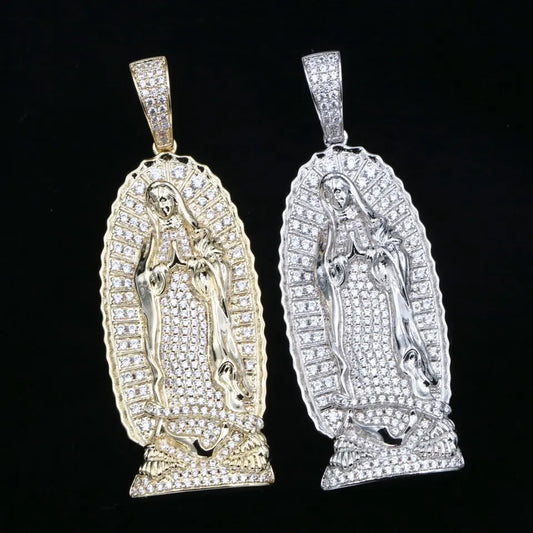 24K Religious Virgin Mary Jewelry Gold Plated