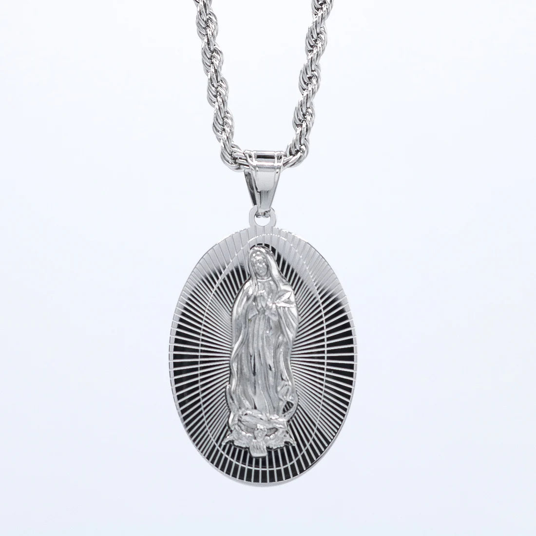 Men’s Virgin Medallion Pendant - Premium 316L Stainless