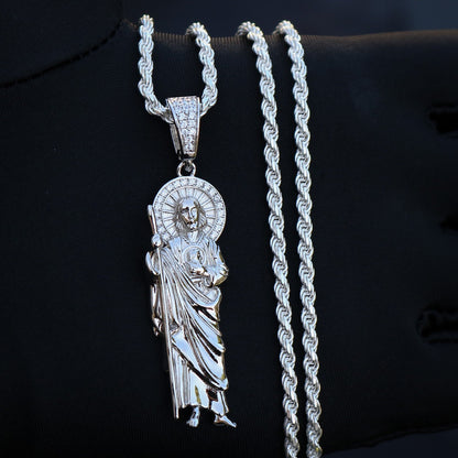 San Judas Pendant - Real 925 Silver