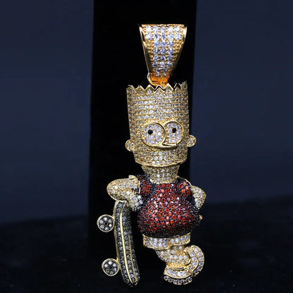 Diamond Cartoon Simpson pendant