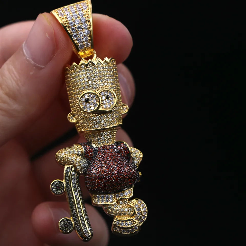 Diamond Cartoon Simpson pendant