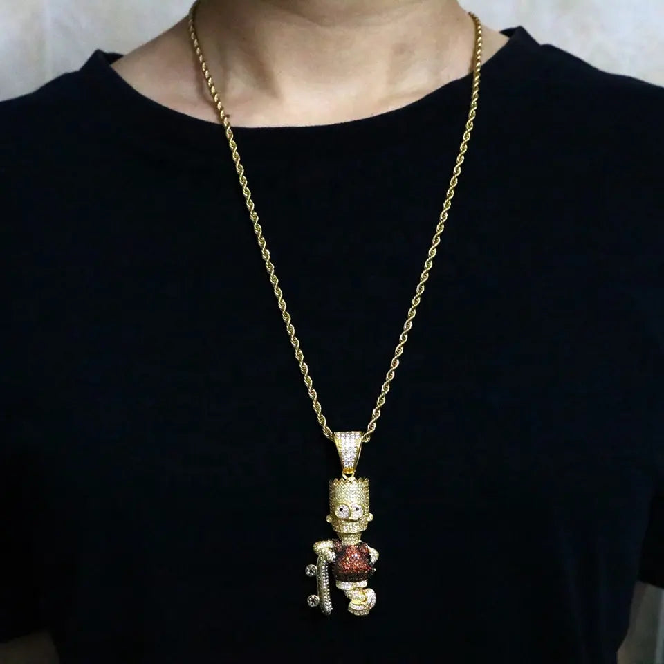 Diamond Cartoon Simpson pendant