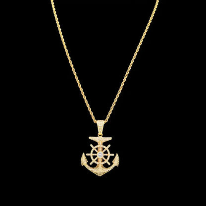 925 anchor opening pendant silver