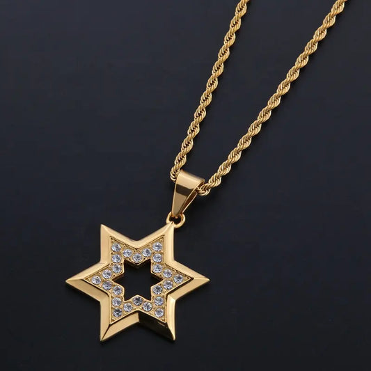 Gold Bethlehem Star Pendant