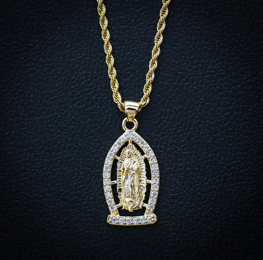 Women's Virgin Mary CZ Necklace