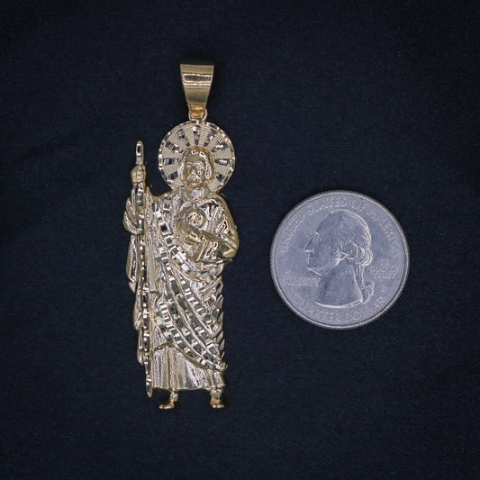 San Judas Pendant - Real 14k Gold