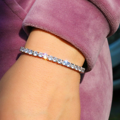 Women's 4mm Tennis Bracelet - White Gold