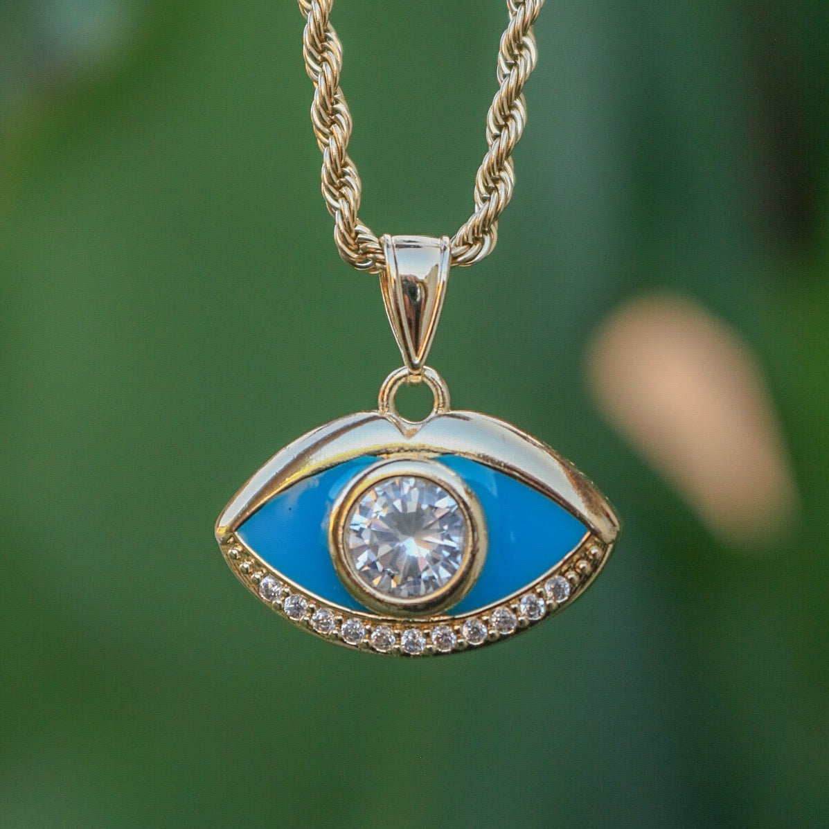 Evil Eye Diamond Pendant Necklace