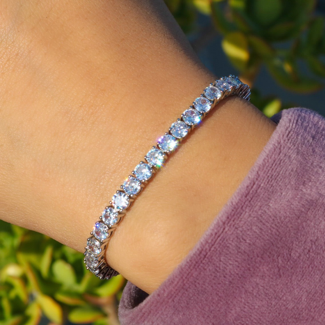 Women's 4mm Tennis Bracelet - White Gold