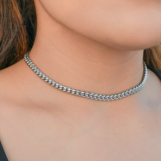 Women's 6mm Miami Cuban Choker - Premium 316L Stainless