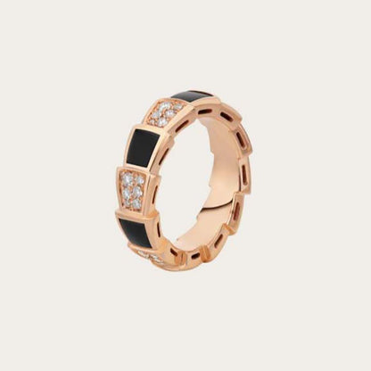 Women Ring in 18 KT Rose Gold-Black