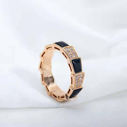 Women Ring in 18 KT Rose Gold-Black