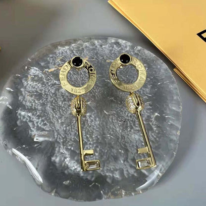 Women Master Key Earrings Gold-Colored Earrings