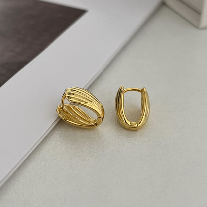 Icedlinks 925 Silver 18K Gold Plated Earrings