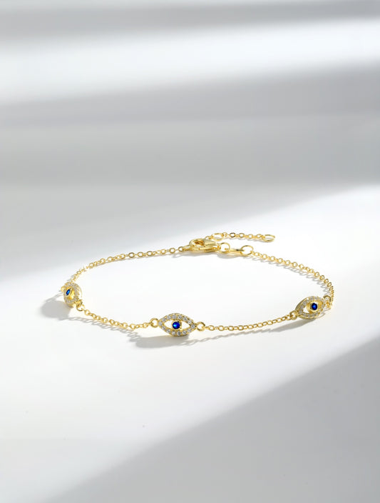 Icedlinks Zircon 5A Grade 18k Gold Plated Bracelet