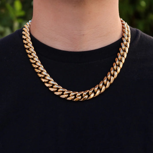 14mm Miami Cuban Chain - Gold