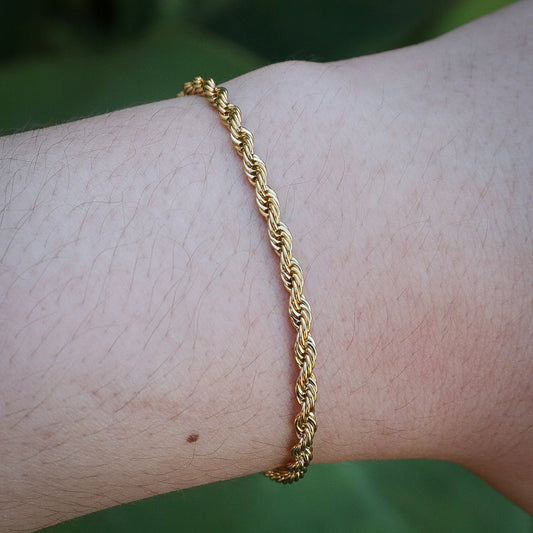 3mm Rope Bracelet - Gold