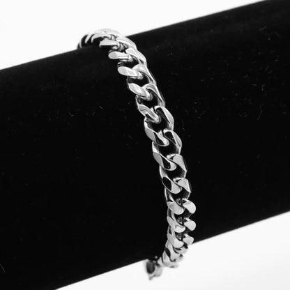 7mm Cuban Bracelet - Silver