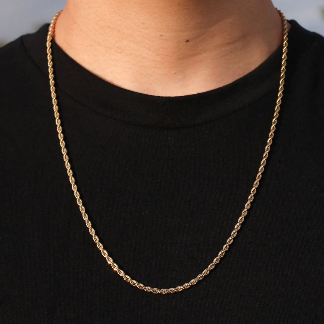 3mm Rope Chain - Gold