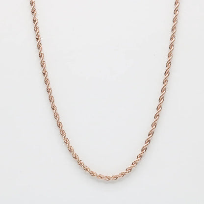 3mm Rope Chain - Rose Gold