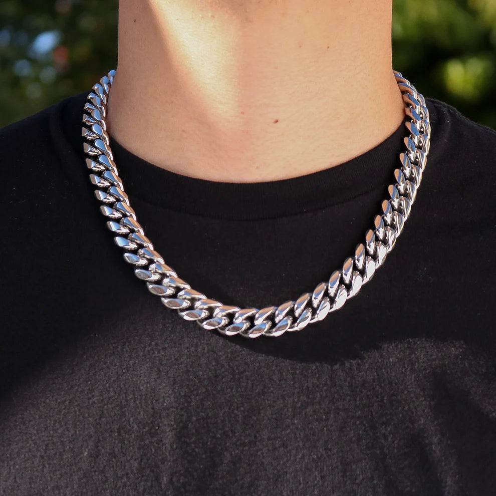 14mm Miami Cuban Chain - Premium 316L Stainless