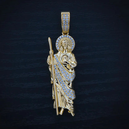 Iced San Judas with Diamonds - Gold