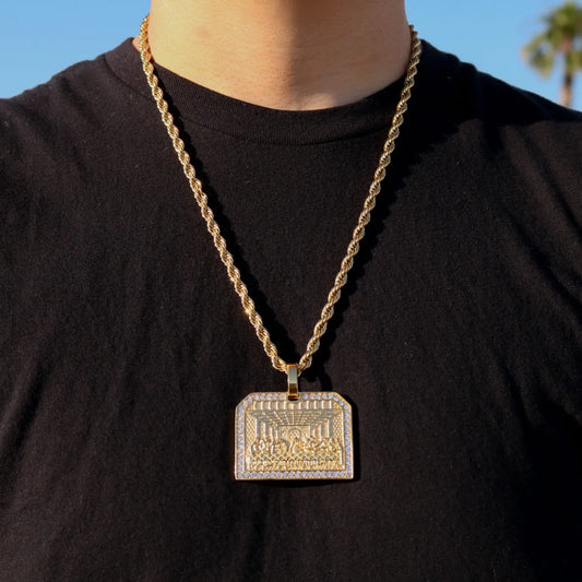 Big Last Supper Pendant - Gold