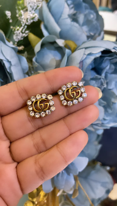 GG MINI CRYSTAL EARRINGS