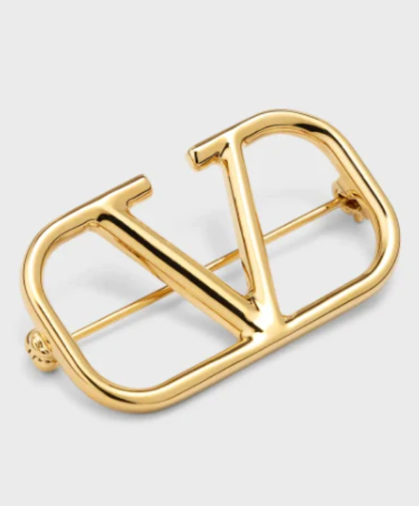 V Gold Brooch