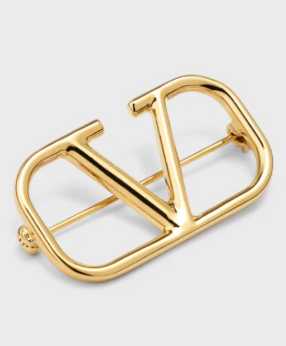 V Gold Brooch